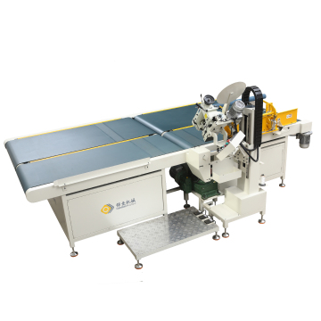 Genmax FB5 Fully Automatic Flipping Tape Edge Machine with Singer 300U Sewing Head for Mattress Manufacturing