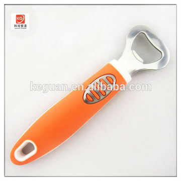 SK-339 popular new design TPR handle stainless steel metal bottle opener