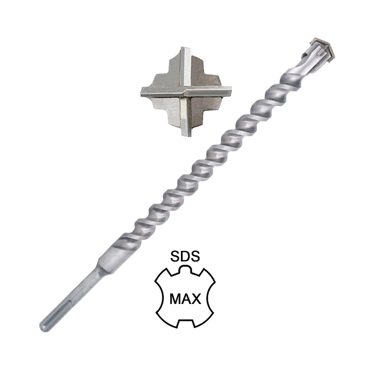 Carbide Cross Tip 4 Cutters U Flute Sds Max Rotary Hammer Drill Bit Jpg