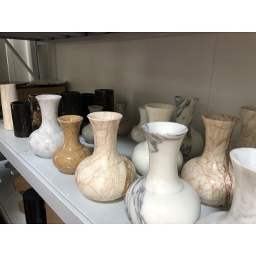 white marble decorative vases