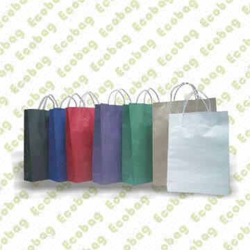 Reusable Paper Carrier Bags, Made of Recycled Paper, Customized Designs are Accepted