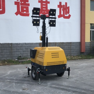 Telescopic Mobile Light Tower with Generator - 7m Lifting Height at Affordable Prices