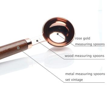 Rose Gold Plated Stainless Steel Measuring Spoons Set