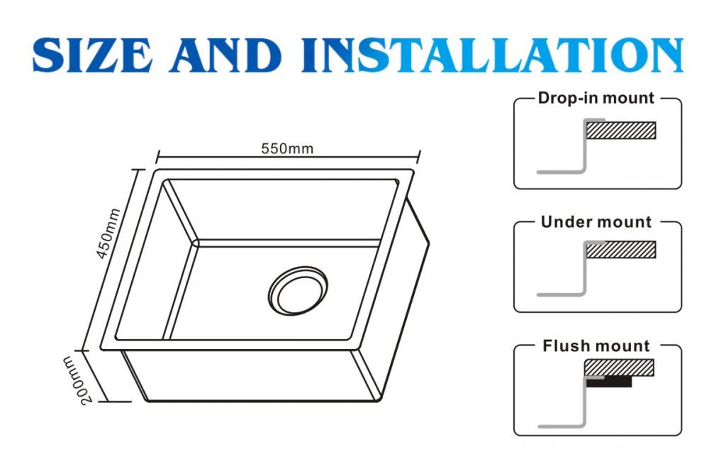 Stainelss Steel Gold Sink