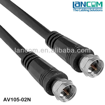 F Screw/F Screw TV Cable,RG6,75ohm,Nickle Plated