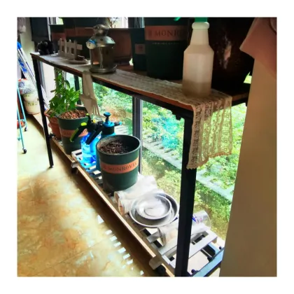 Outdoor Deck Rail Table for Balcony and Porch