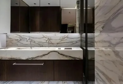 Handwashing basin marble natural stone countertop