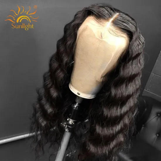 Sunlight 10a Wigs Human Lace Front Transparent Frontal Natural Extensions Aligned Brazilian Virgin Loose Wave Braiding Hair