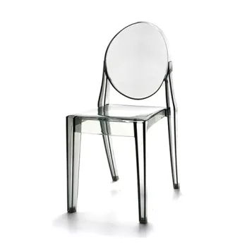 Clear crystal plastic dining chair with great price