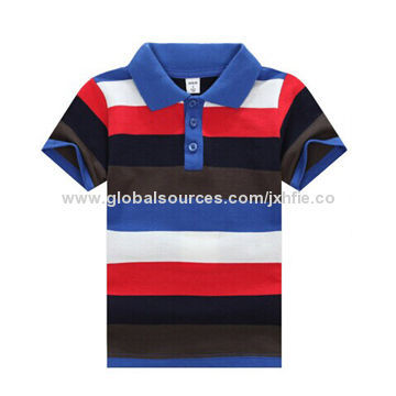 Boys' yarn-dyed polo shirt, made of 100% cotton yarn-dyed jersey, OEM orders are welcomeNew