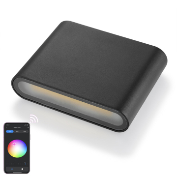 Hagood 9W Waterproof RGB APP Control Thin Square Wall Lamp