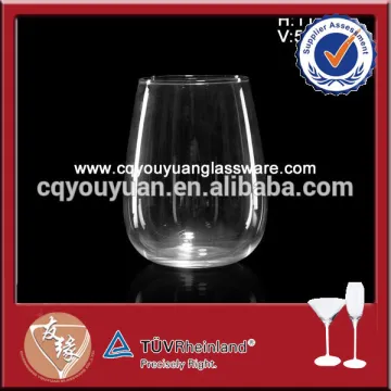 Hot sale 440ml clear stemless wholesale cheap glassware cup