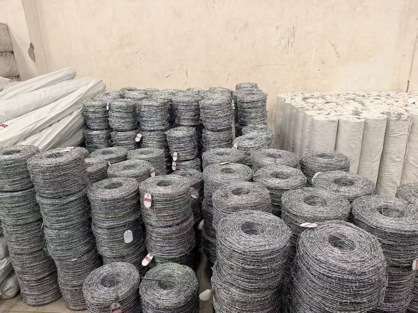 Razor wire in Nairobi warehouse