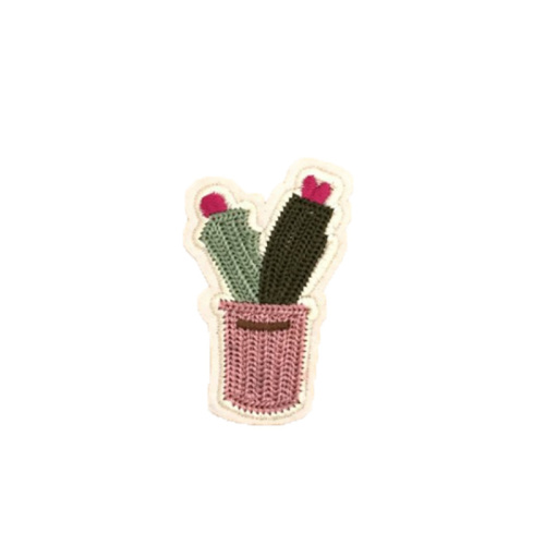 Cactus bordado planta suculenta moda pasta de tela caliente