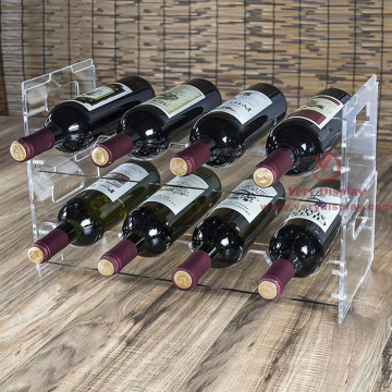 Acrylic bottle display rack wine bottle display shelf