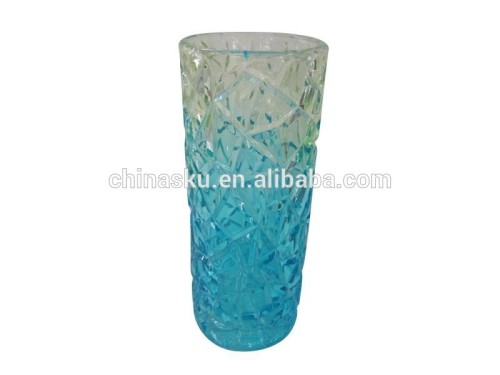 Import long blue glass vase