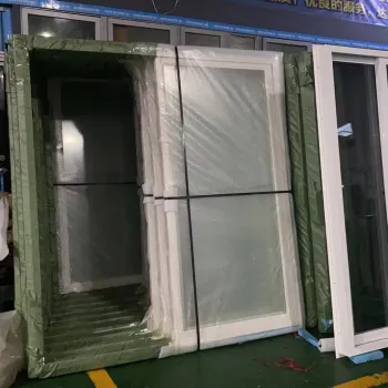 American Style UPVC Reflective Tempered Glass Sliding Door with Screen and Nail Fin