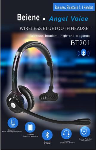 BT201 noise-cancelling wireless bluetooth headset call center game music