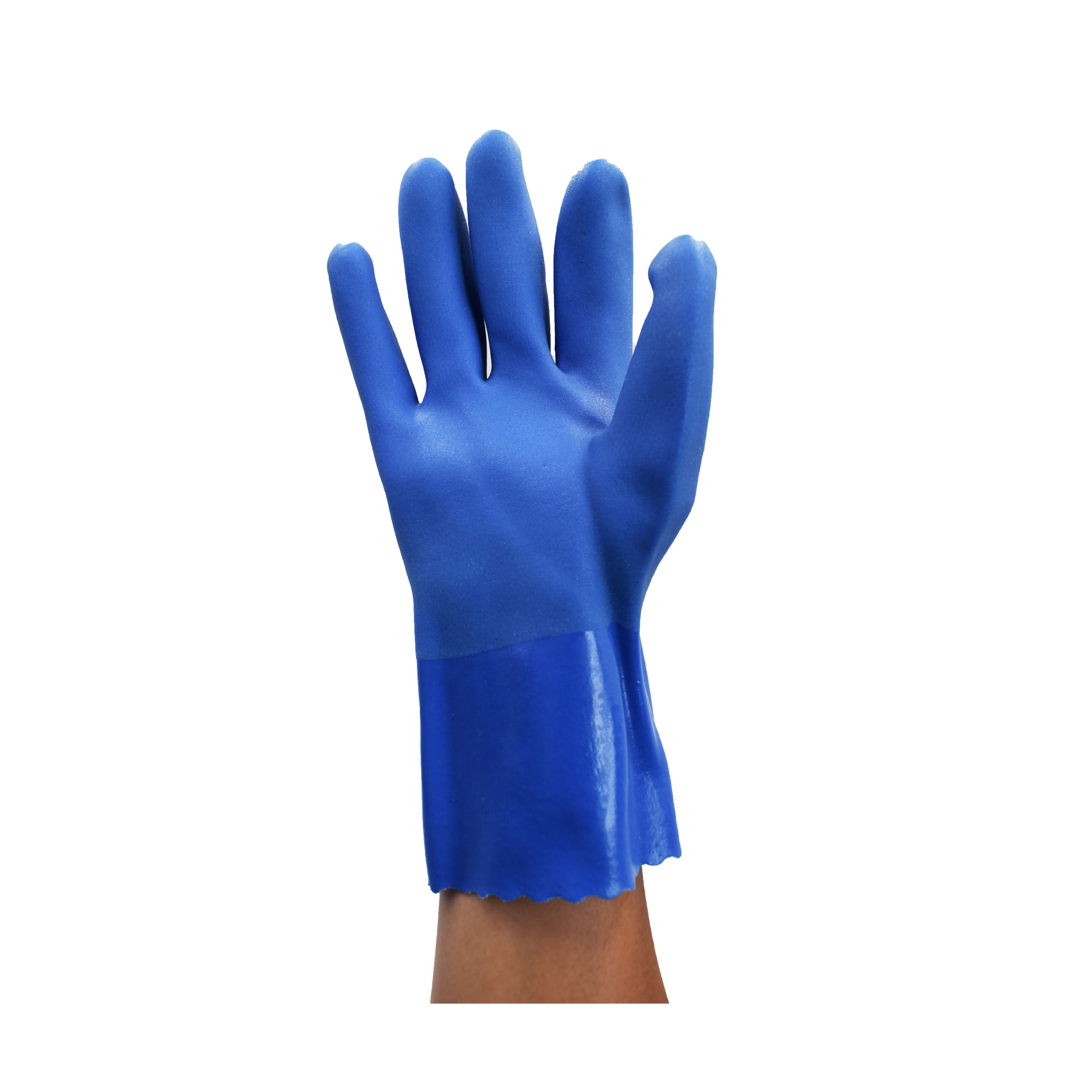 Blue oil resistant gloves