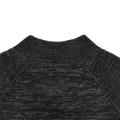 Pullover Rajutan Henley Pria Bertekstur Rib Leher Kancing