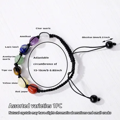 Wholesale Natural Healing Crystal Seven Chakra Stone Beads Bracelet for Gift Souvenir
