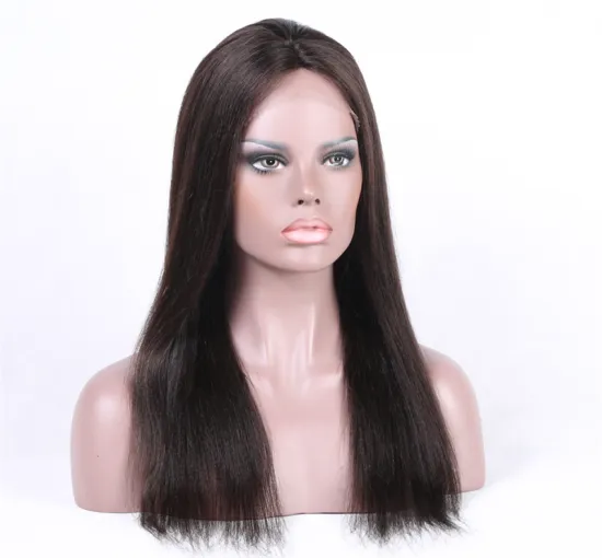 Top Grade Unprocessed Mink Straight Brazilian Human Hair Full Lace Wig