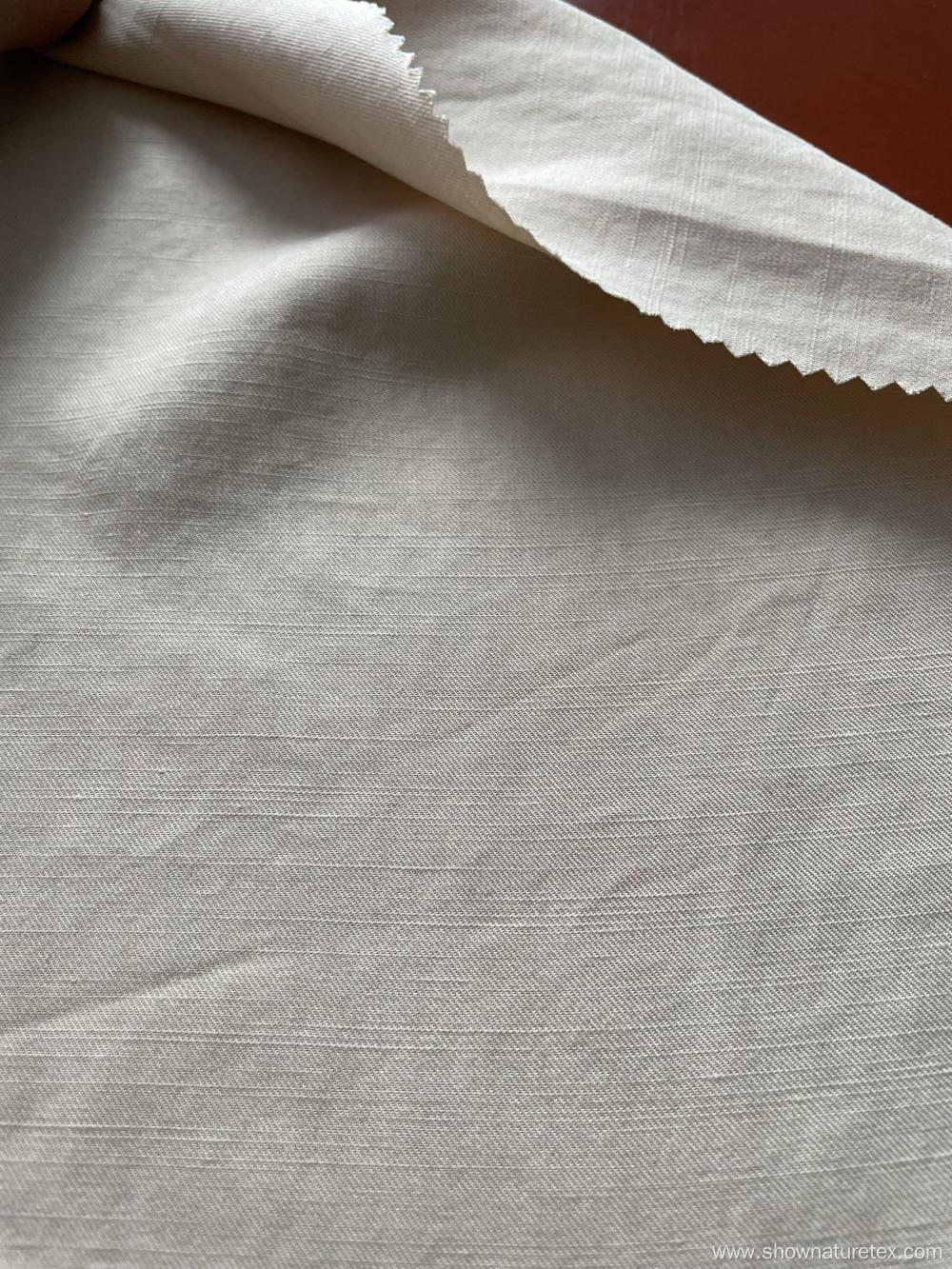 tencel linen twill woven fabric for lady's suiting and dress