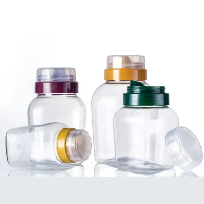 Pet Square Clear Wide Mouth Jars - 300g to 1000g