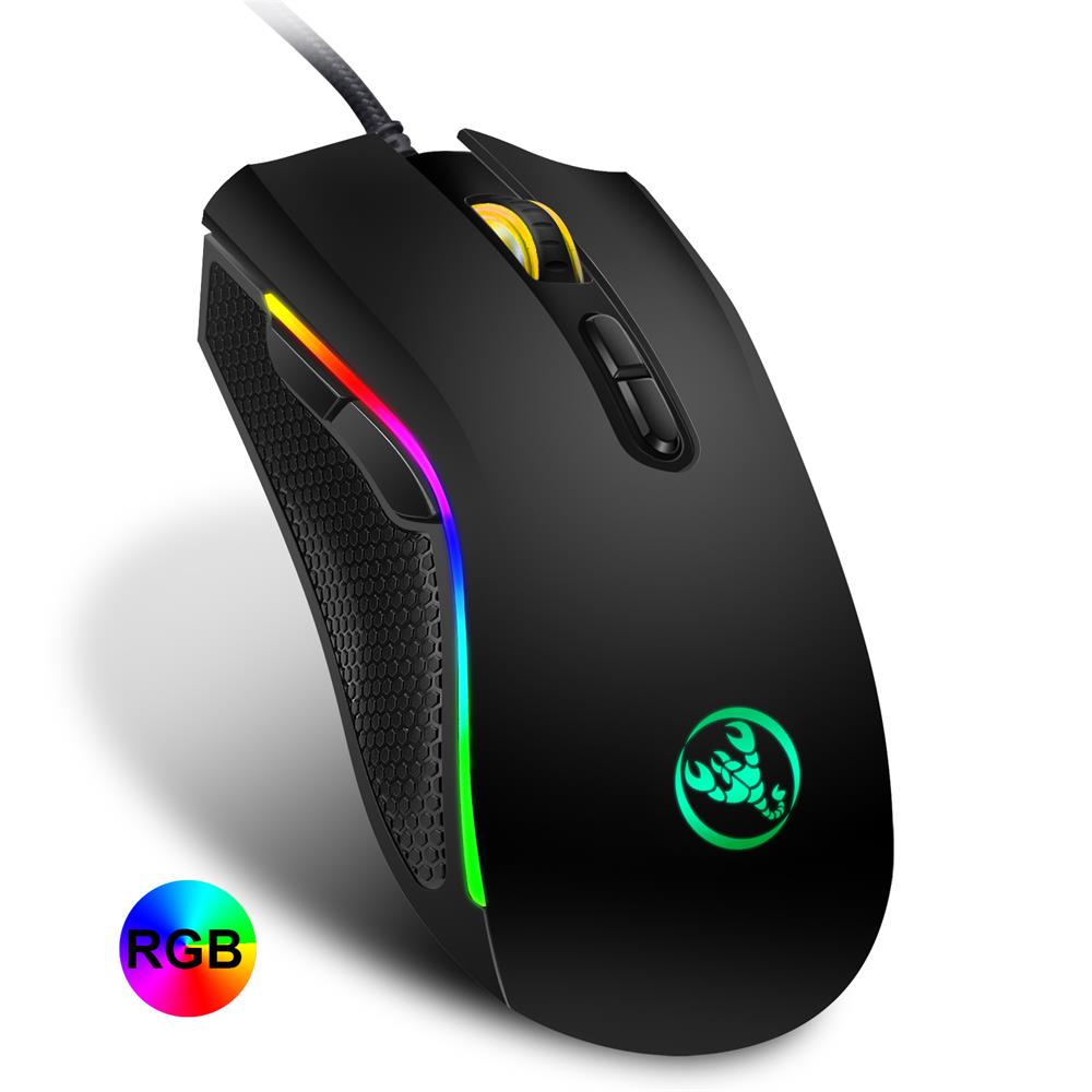 Wired Optical RGB Glow Gaming Maus mit 7200DPI