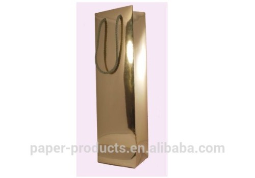 Bespoke licht shiny wine /alcohol paper packaging bag