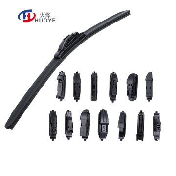 Universal 22/19 Inches Flat Window Windshield Wiper Blade for Various Vehicles - Silicone Auto Parts