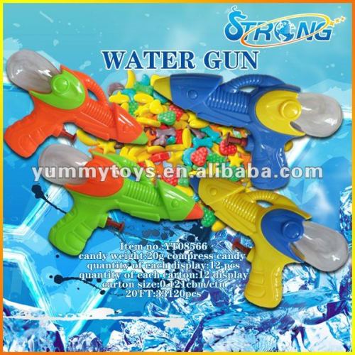 Water gun toy with sweet candy