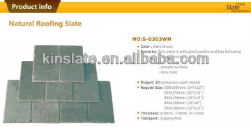 KINSLATE S-0303WN Smooth Surface Roof slate in Dark Green