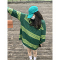 Striped long sleeve sweatshirt for women