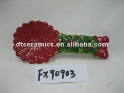 ceramic flower soup spoon