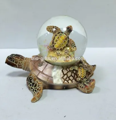 polyresin turtle water globe