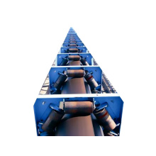 Tubular belt conveyor with variable speed