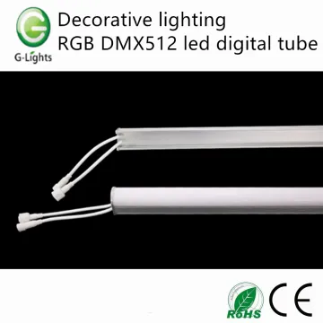 Decorative lighting RGB DMX512 led digital tube