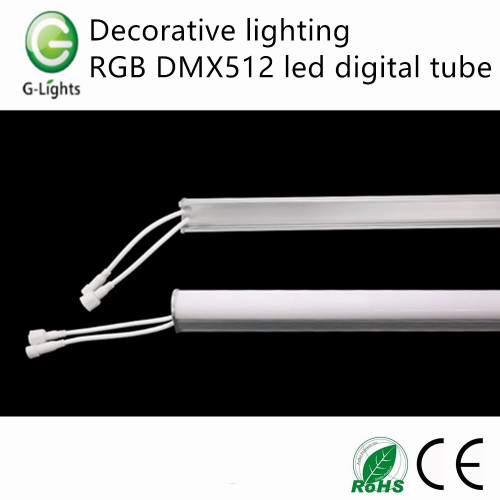 Decorative lighting RGB DMX512 led digital tube