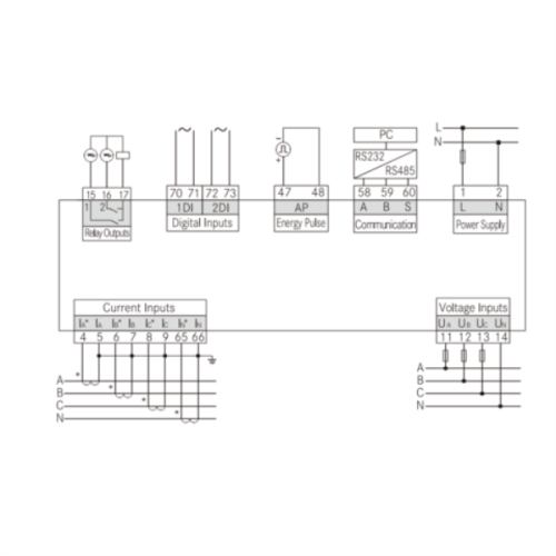 Leistungsqualität Analysator 3p4W Multifunktionaler Energiemessgerät