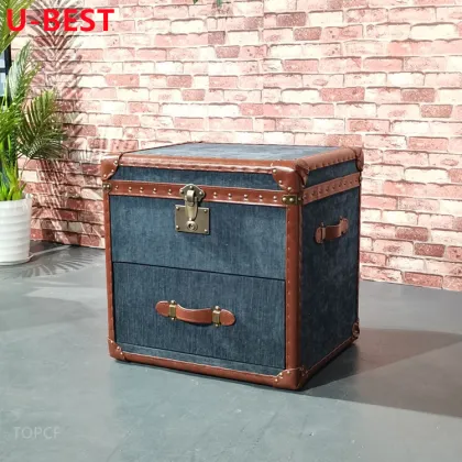 U-BEST American Vintage Leather Storage Box