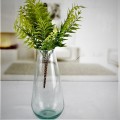 Tall Recycled Green Bubble Flower Glass Bud Vase