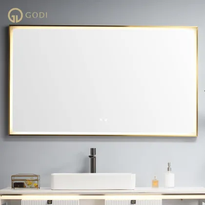 GODI Wall Full Mirror Hotel Bathroom LED Full-Length Bathroom Mirror with Light