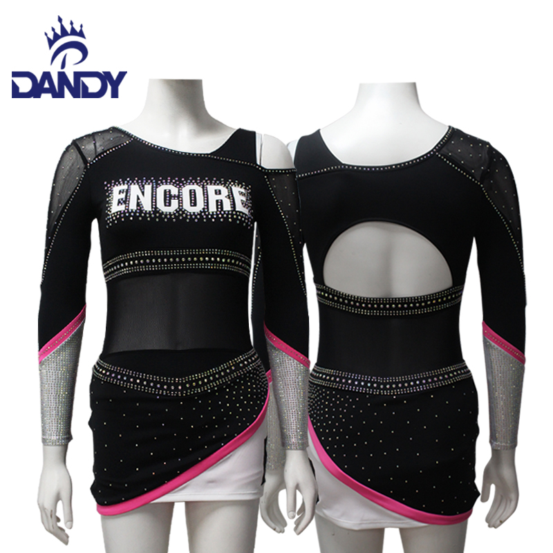 Tîmên Dandy Dance Cheerleading Custlace Customel Uniforms Shiny Shiny