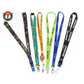 Medaille Polyester Lanyard Custom bedrucktes elastisches Satinband