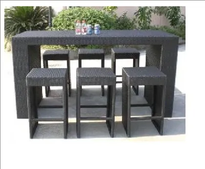 New Design Rattan Furniture Chair and Table Wicker Bar Sets