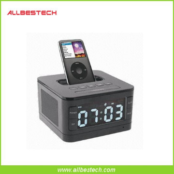 Portable iPhone Docking Station Speaker,Alarm Clock Radio,Snooze