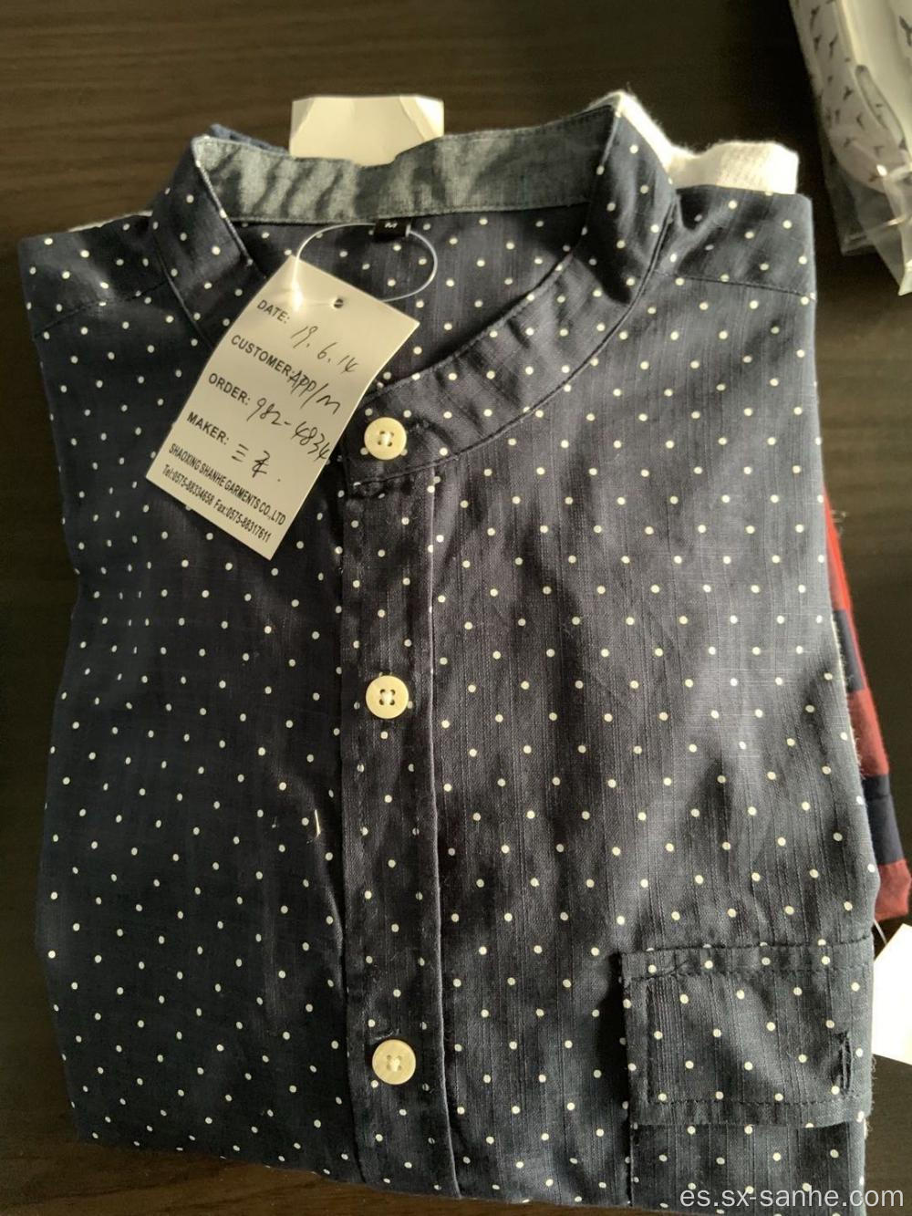 Camisas de algodón 100% premium Camisas de hombre con estampado personalizado