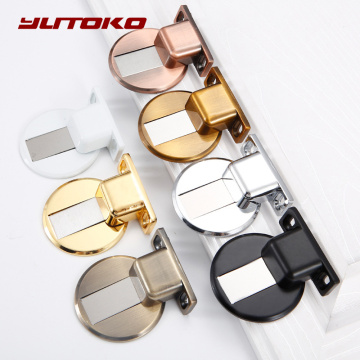 YUTOKO Magnet Door Stops Stainless Steel Door Stopper Magnetic Door Holder Toilet Glass Door Hidden Doorstop Furniture Hardware