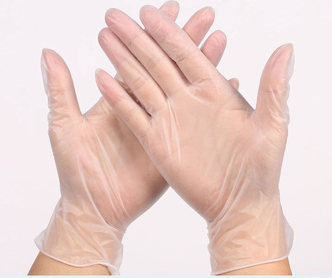 transparent vinyl glove